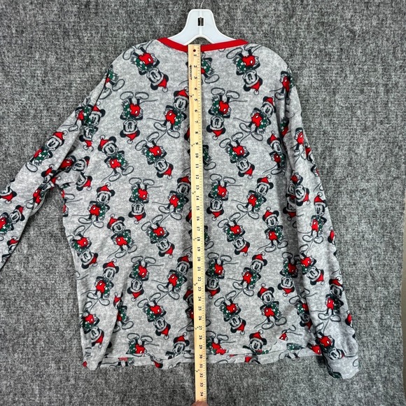 Disney Mickey Mouse Pajama Top Womens XXL Fleece Cozy Holiday Loungewear - Picture 6 of 7